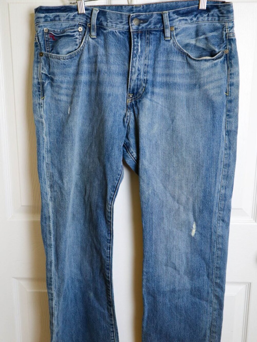 Polo Ralph Lauren Jeans Mens 36x30 Vintage 67 Light Wash Cotton Denim Relaxed